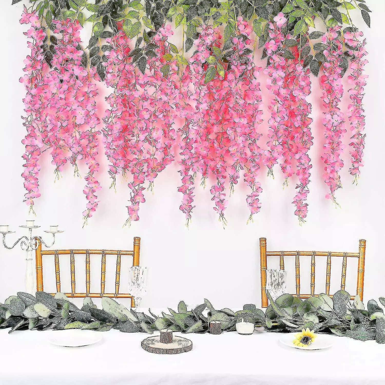 Unbranded 24 Pieces Of 3.6 Feet/piece Of Artificial Flowers And Fake Wisteria Garlands For Hanging Wisteria Silk Flowers, Suitable For Home Garden Wedding Party 6 Unbranded 24 Pieces Of 3.6 Feet/piece Of Artificial Flowers And Fake Wisteria Garlands For Hanging Wisteria Silk Flowers, Suitable For Home Garden Wedding Party - Image 4