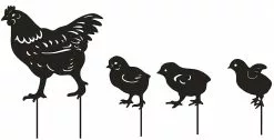 Unbranded Outdoor Metal Garden Decor, Chicken Yard Art Garden Metal Statues Decorative Garden Decoration Lawn Path Sidewalk Garden - European Retro Style. -Piha myymälä 617640410 max