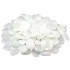 Unbranded 50 Pcs Fluorescent Pebble Stones Luminous Garden Walkway Flower Bed Shiny P