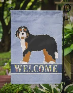 Windsocks Carolines Treasures Ck3710gf Bernedoodle Welcome Flag Garden Size -Piha myymälä 623412782 max