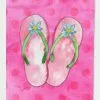 Windsocks Carolines Treasures Bb8224gf Pink Flip Flops Pink Polkadot Flag Garden Size