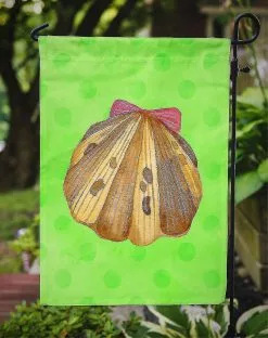 Windsocks Carolines Treasures Bb8170gf Sea Shell Green Polkadot Flag Garden Size -Piha myymälä 623412851 max