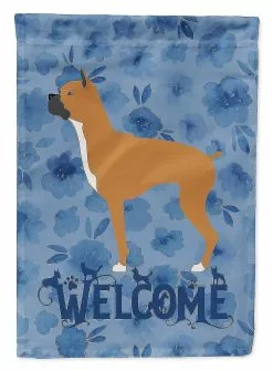 Windsocks Carolines Treasures Ck6180gf Boxer Welcome Flag Garden Size