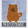 Windsocks Carolines Treasures Bb5723gf Chow Chow Red Welcome Flag Garden Size