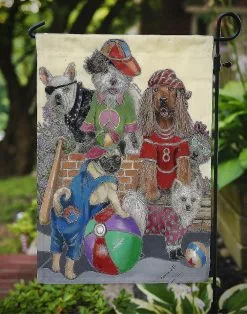 Windsocks Carolines Treasures Ppp3115gf Dogs Mutli-breed Neighborhood Flag Garden Size -Piha myymälä 623415559 max