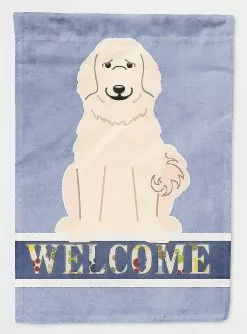 Windsocks Carolines Treasures Bb5664gf Great Pyrenese Welcome Flag Garden Size