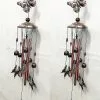 1pcs Outdoor Butterfly Wind Chimes Yard Garden Tubes Copper Antique Wall Hanging Home Decoration