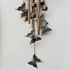 1pcs Outdoor Butterfly Wind Chimes Yard Garden Tubes Copper Antique Wall Hanging Home Decoration -Piha myymälä 624171246 max