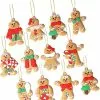 Holiday Ornaments Garden Decorations Christmas Gingerbread Man Gingerbread Figurines Ornaments Xmas Tree Decorations 24pcs 2 Sets -Piha myymälä 625197498 max