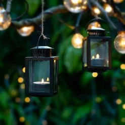 Candle Holders Lanterns For Candles Garden Lanterns, Vintage Style Hanging Small Lanterns For Tealight Candle, Black Candle Tea Light Holders For Indoor Outdoor Even -Piha myymälä 627991858 max