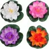 Nufasion Set Of 4 Different Color Artificial Floating Foam Lotus Flower Water Lily For Home Garden -Piha myymälä 633525766 max