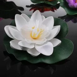 Nufasion Set Of 4 Different Color Artificial Floating Foam Lotus Flower Water Lily For Home Garden -Piha myymälä 633525813 max