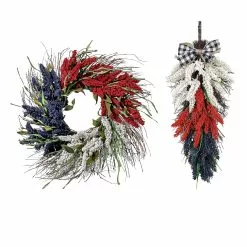 Unbranded American Floral Branch Wreath Yard Home Garden-large Veteran's Day Patriotic Wreath Bows -Piha myymälä 640865643 max