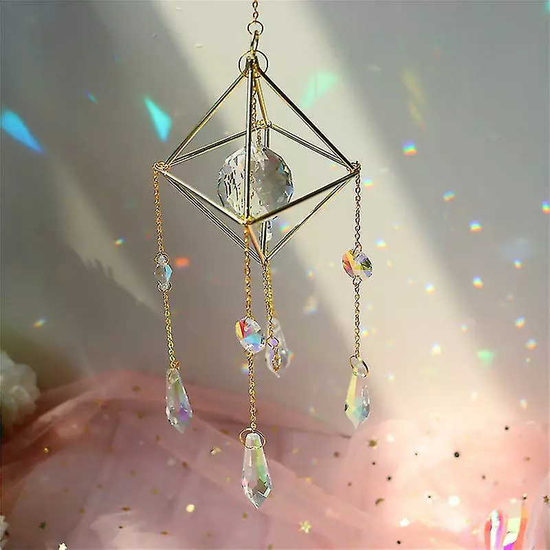 Unbranded Crystal Wind Chime Pendant Beautiful Chandelier Home Garden Window Decoration 4 Unbranded Crystal Wind Chime Pendant Beautiful Chandelier Home Garden Window Decoration - Image 2