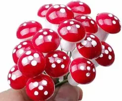 Statues 50pcs/set 2 Sizes Mini Mushroom Miniatures Artificial Garden Fairy Bonsai Plant Pot Resin Craft Decoration For Home Diy Micro Landscape Decor -Piha myymälä 641467324 max