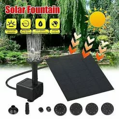 Unbranded 180l/h Solar Panel Powered Water Feature Pump Garden Pool Pond Aquarium Fountain -Piha myymälä 643133822 max