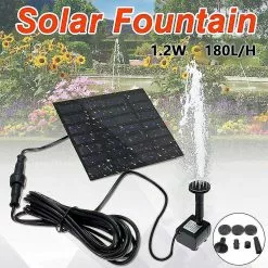 Unbranded 180l/h Solar Panel Powered Water Feature Pump Garden Pool Pond Aquarium Fountain -Piha myymälä 643133962 max