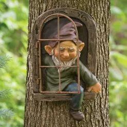 Unbranded Resin Garden Gnome Decor, Funny Gnome Figure Lawn Dress Up Dwarf Escape Midget Polyresin Craft Sculpture Courtyard Outdoor Elf Ornamentgreen Blown1pcs -Piha myymälä 643236569 max