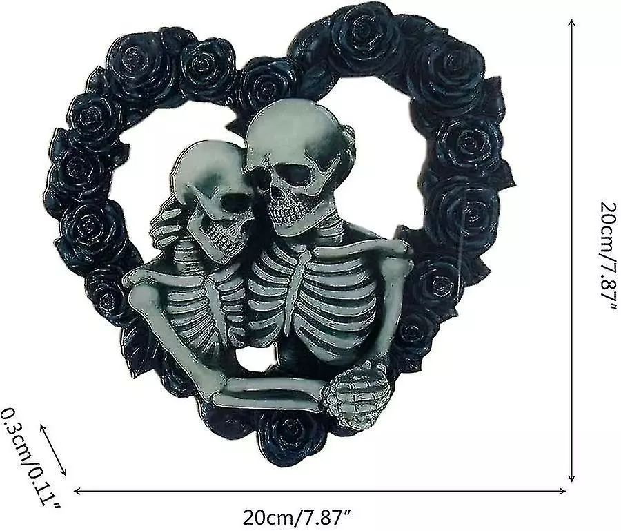 Unbranded Skeleton Wreath, Halloween Decoration Skull Door Wreath Garden Horror Figures Creepy Skeleton Outdoor Party Indoor Hanging, Reusable Wall Hanging For 6 Unbranded Skeleton Wreath, Halloween Decoration Skull Door Wreath Garden Horror Figures Creepy Skeleton Outdoor Party Indoor Hanging, Reusable Wall Hanging For - Image 4