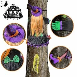 Unbranded Halloween Party Witch Hits The Tree Garden Decoration Porch Witch Doll Hugs Tree Ghost Festival Props Arrangement Tree Climber -Piha myymälä 643251703 max