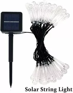Unbranded 6.5 Meters 30 Led Solar Powered Outdoor Led String Lights 8 Modes Decorative For Garden Patio Home -Piha myymälä 643397073 max