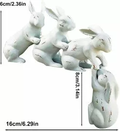 Unbranded Easter Bunny Garden Sculpture | Resin Rabbit Garden Sculpture Ornament - Garden Sculpture Rabbit -Piha myymälä 643397759 max