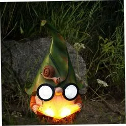 Unbranded Solar Light Statue Resin Gnome Crafts Ornaments Garden Decoration Gnome Reading Resin Crafts Ornamen -Piha myymälä 643398692 max