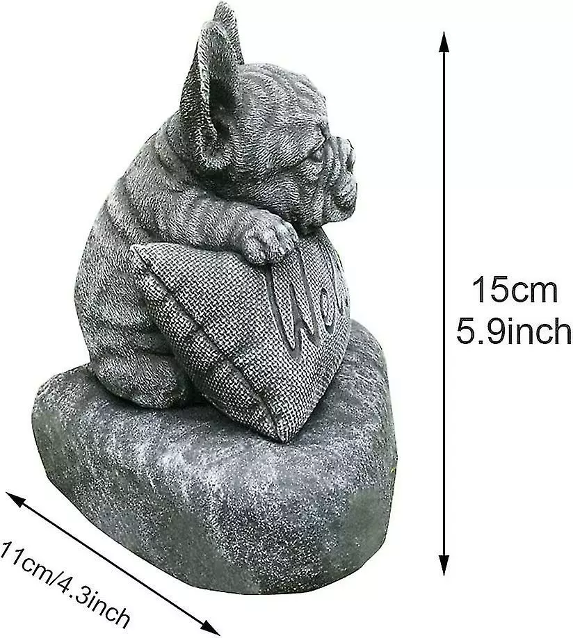 Unbranded Bulldog Resin Statue, Animal French Bulldog Decorative Statue Sculpture, Garden Decoration 4 Unbranded Bulldog Resin Statue, Animal French Bulldog Decorative Statue Sculpture, Garden Decoration - Image 2