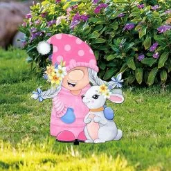 Unbranded Easter Gnomes Bunny Yard Signs Easy To Install Fadeless Gnomes Yard Signs For Outdoor Patio Yard Lawn Garden -Piha myymälä 643977200 max