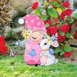 Unbranded Easter Gnomes Bunny Yard Signs Easy To Install Fadeless Gnomes Yard Signs For Outdoor Patio Yard Lawn Garden -Piha myymälä 643977370 max