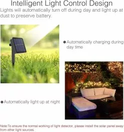 YT [2 Pack] Solar String Lights Outdoor, 12m 100 Led Waterproof Outdoor Solar String Lights 8 Modes Decoration Light For Garden, Patio, Yard, Home, Chris -Piha myymälä 645029671 max