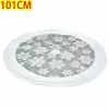 Lingjia Christmas Tree Floor Mat Ornament Faux Fur Plush Snowflake Tree Skirt Base Cover Party Garden Decorations -Piha myymälä 645522059 max