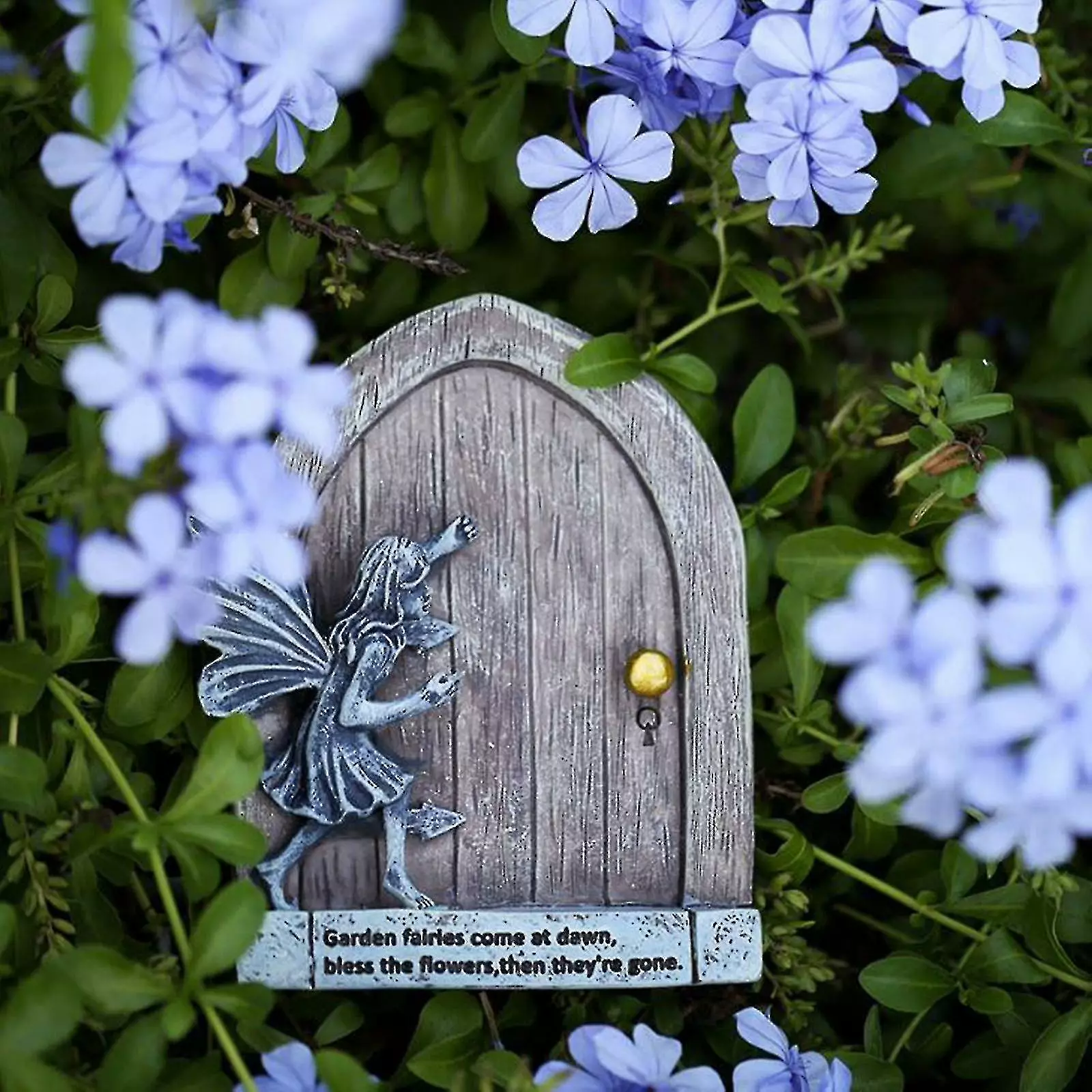 Unbranded Miniature Fairy Garden Door With Fairies Sculpture, Trees Outdoor Wall Miniature Fairy Garden Outdoor Decor 6 Unbranded Miniature Fairy Garden Door With Fairies Sculpture, Trees Outdoor Wall Miniature Fairy Garden Outdoor Decor - Image 4