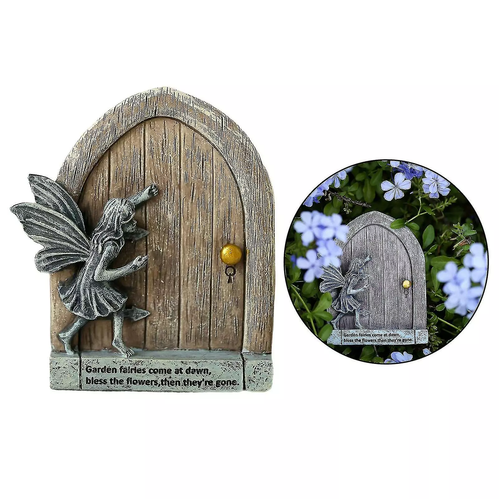 Unbranded Miniature Fairy Garden Door With Fairies Sculpture, Trees Outdoor Wall Miniature Fairy Garden Outdoor Decor 3 Unbranded Miniature Fairy Garden Door With Fairies Sculpture, Trees Outdoor Wall Miniature Fairy Garden Outdoor Decor