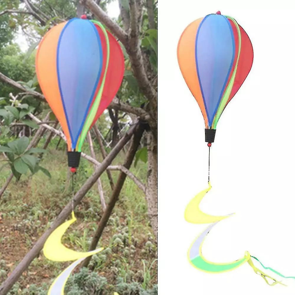 Unbranded Rainbow Hot Air Balloon Wind Strip Bright Rotating Colorful Windmill String Garden Windmill Outdoor Decoration--style 2 3 Unbranded Rainbow Hot Air Balloon Wind Strip Bright Rotating Colorful Windmill String Garden Windmill Outdoor Decoration--style 2