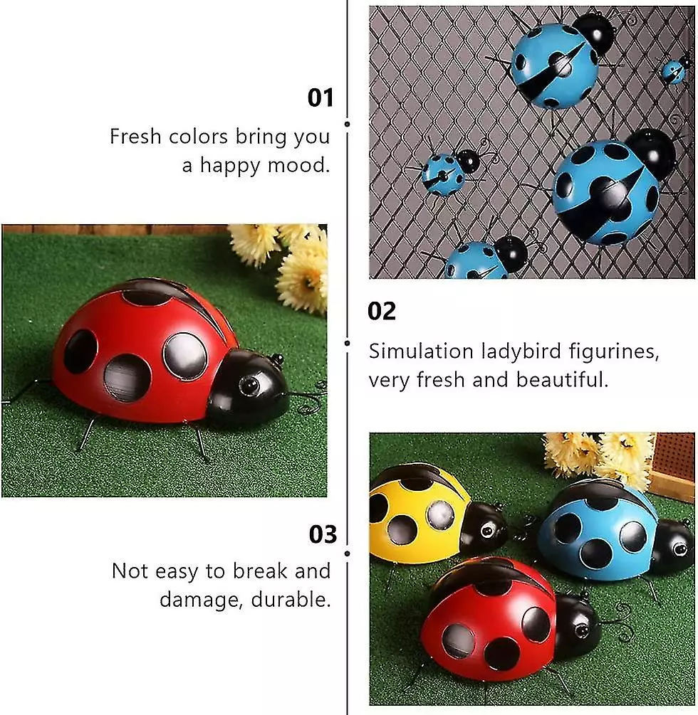 Unbranded 3pcs Patio Decorations Outdoor Metal Garden Art Wall Decor Fence Yard And Statues Outdoor Simulated Ladybug Figurines Metal Garden Wall Art Decoration 6 Unbranded 3pcs Patio Decorations Outdoor Metal Garden Art Wall Decor Fence Yard And Statues Outdoor Simulated Ladybug Figurines Metal Garden Wall Art Decoration - Image 4