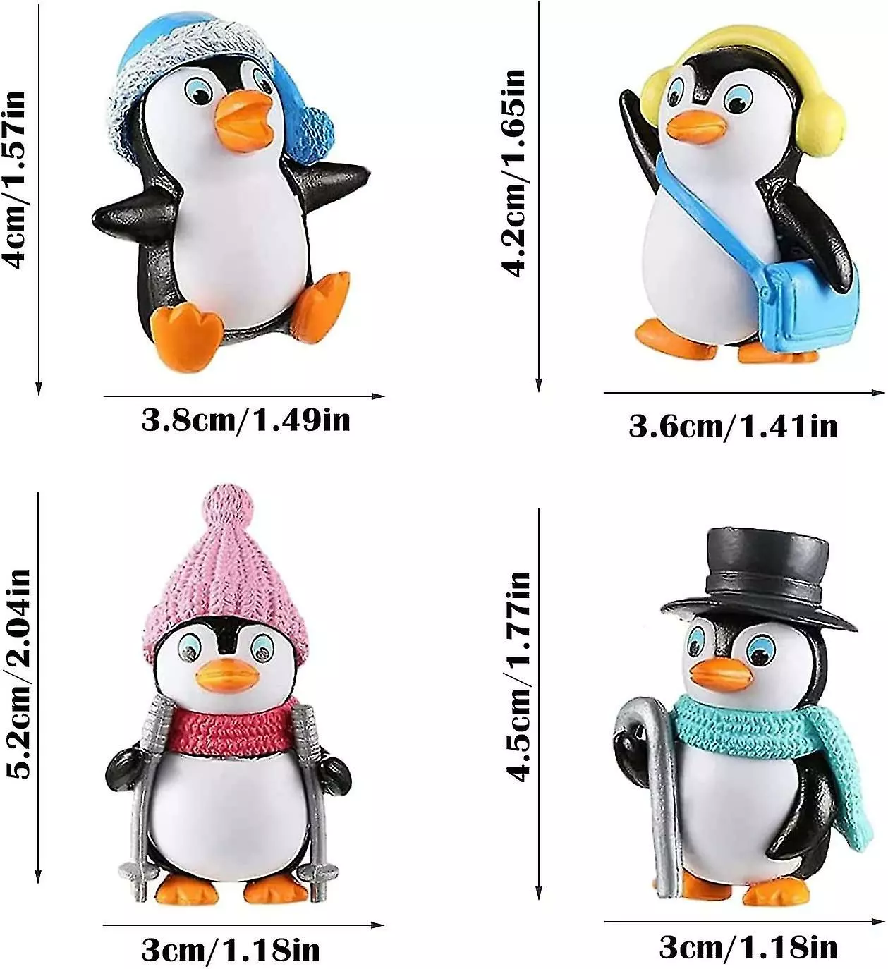 Unbranded Set Of 8 Mini Resin Ornamental Miniature Penguin Figurines For Bonsai, Mini Garden Decoration, Keychain 4 Unbranded Set Of 8 Mini Resin Ornamental Miniature Penguin Figurines For Bonsai, Mini Garden Decoration, Keychain - Image 2