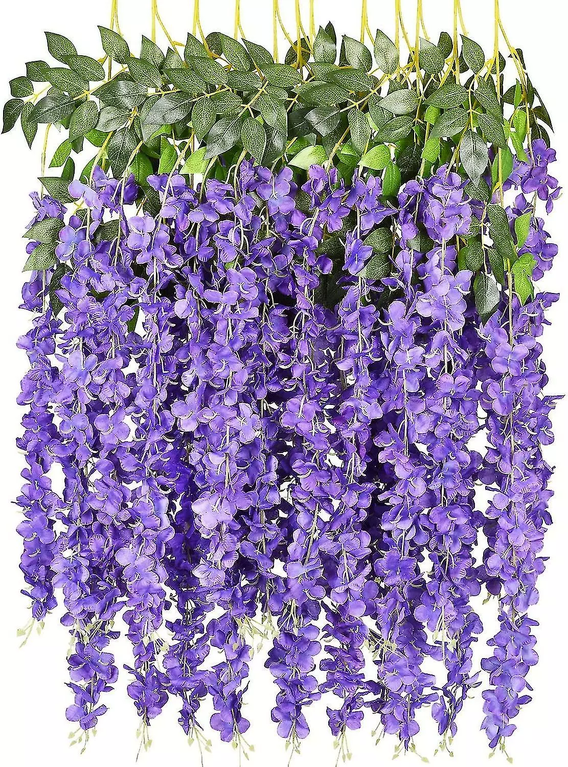 Unbranded 12pcs Artificial Fake Wisteria Vine Garland-greendec 3.6ft/piece Silk Wisteria Vine Ratta Hanging Flower For Home Garden Wedding Decor Purple Red 3 Unbranded 12pcs Artificial Fake Wisteria Vine Garland-greendec 3.6ft/piece Silk Wisteria Vine Ratta Hanging Flower For Home Garden Wedding Decor Purple Red