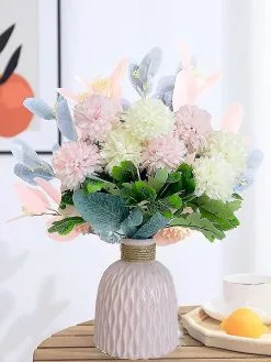 Cille Artificial Flowers With Vase Faux Hydrangea Flower Arrangements For Home Garden Party Wedding Decoration -Piha myymälä 703656837 max