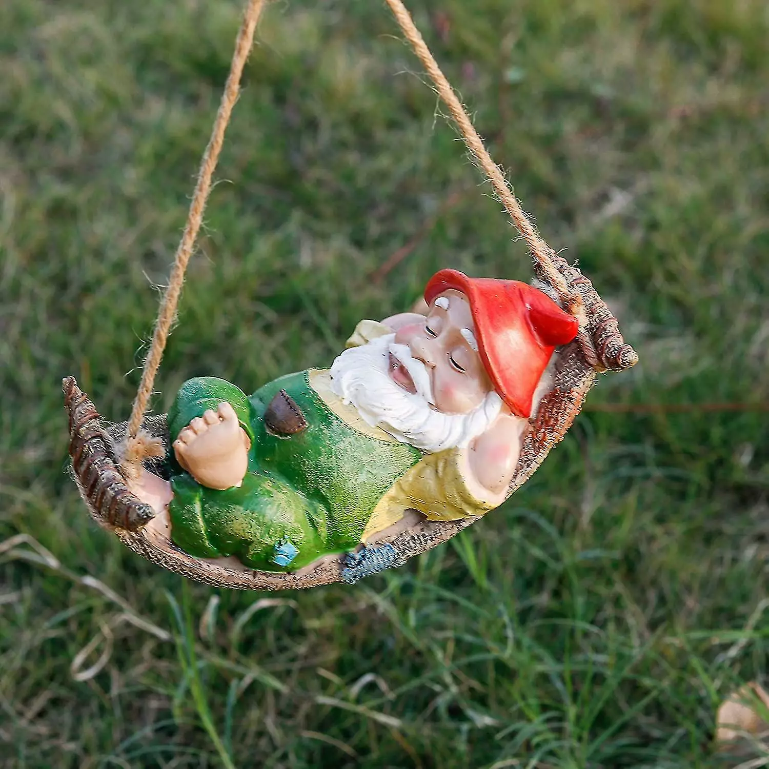 Unbranded Hanging Garden Ornaments Outdoor For Tree Decor, Sleeping Gnome Outdoor Statues And Figurines, Waterproof Resin Garden Gifts For Kids 5 Unbranded Hanging Garden Ornaments Outdoor For Tree Decor, Sleeping Gnome Outdoor Statues And Figurines, Waterproof Resin Garden Gifts For Kids - Image 3