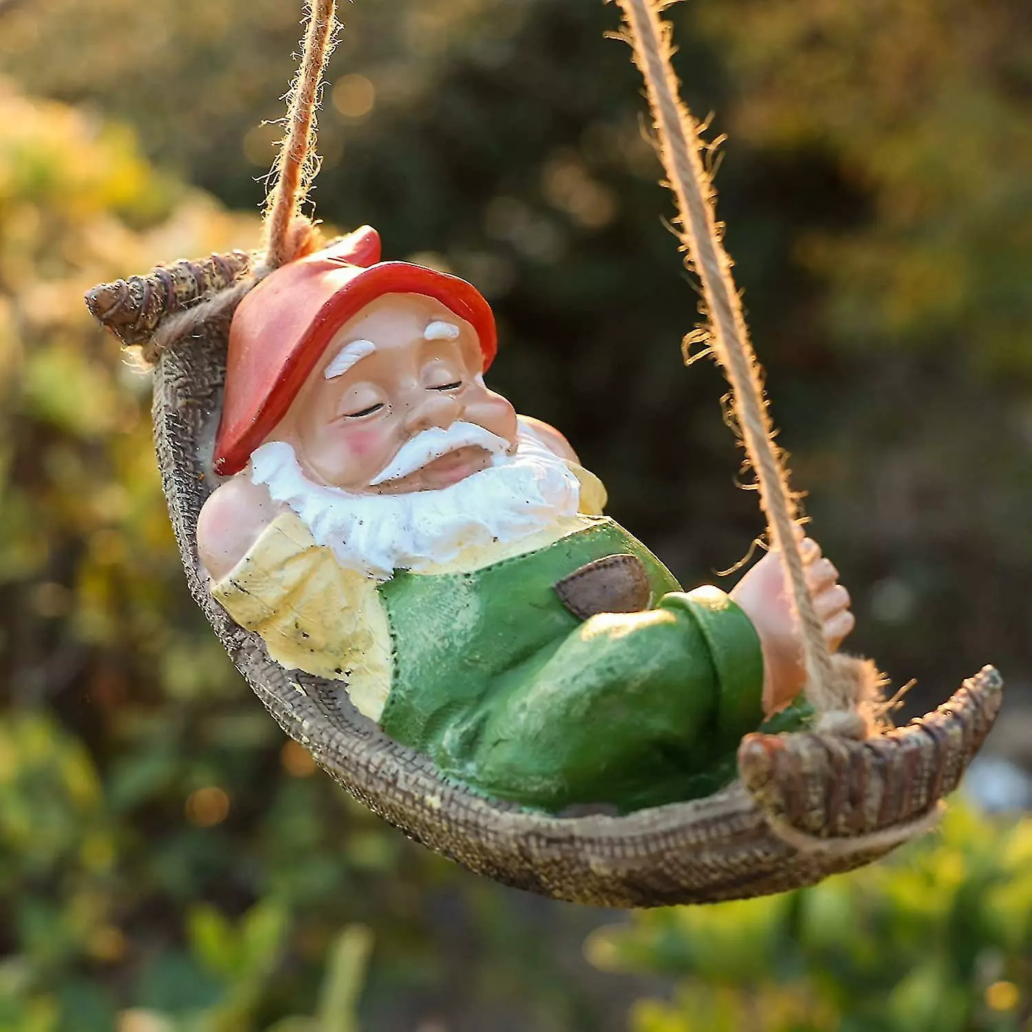 Unbranded Hanging Garden Ornaments Outdoor For Tree Decor, Sleeping Gnome Outdoor Statues And Figurines, Waterproof Resin Garden Gifts For Kids 7 Unbranded Hanging Garden Ornaments Outdoor For Tree Decor, Sleeping Gnome Outdoor Statues And Figurines, Waterproof Resin Garden Gifts For Kids - Image 5