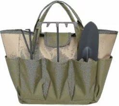 Unbranded Tool Bag Gardening Tote Bag Outdoor Multi Pocket Garden Tool Kit Organizer Bag Compact Hand Tool Gardeners Storage Bag (cream)