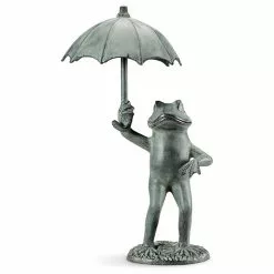 Unbranded Umbrella Frog Garden Statue Animal Frog Figurine Collectible Outdoor Lawn Sculptures -Piha myymälä 718218396 max