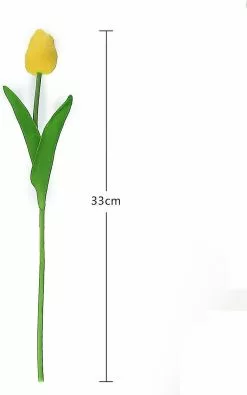 Unbranded 10pcs Real Touch Latex Artificial Tulips Flowers Fake Tulips Flowers Wedding Bouquets For Wedding Home Garden Decoration Yellow -Piha myymälä 718232030 max