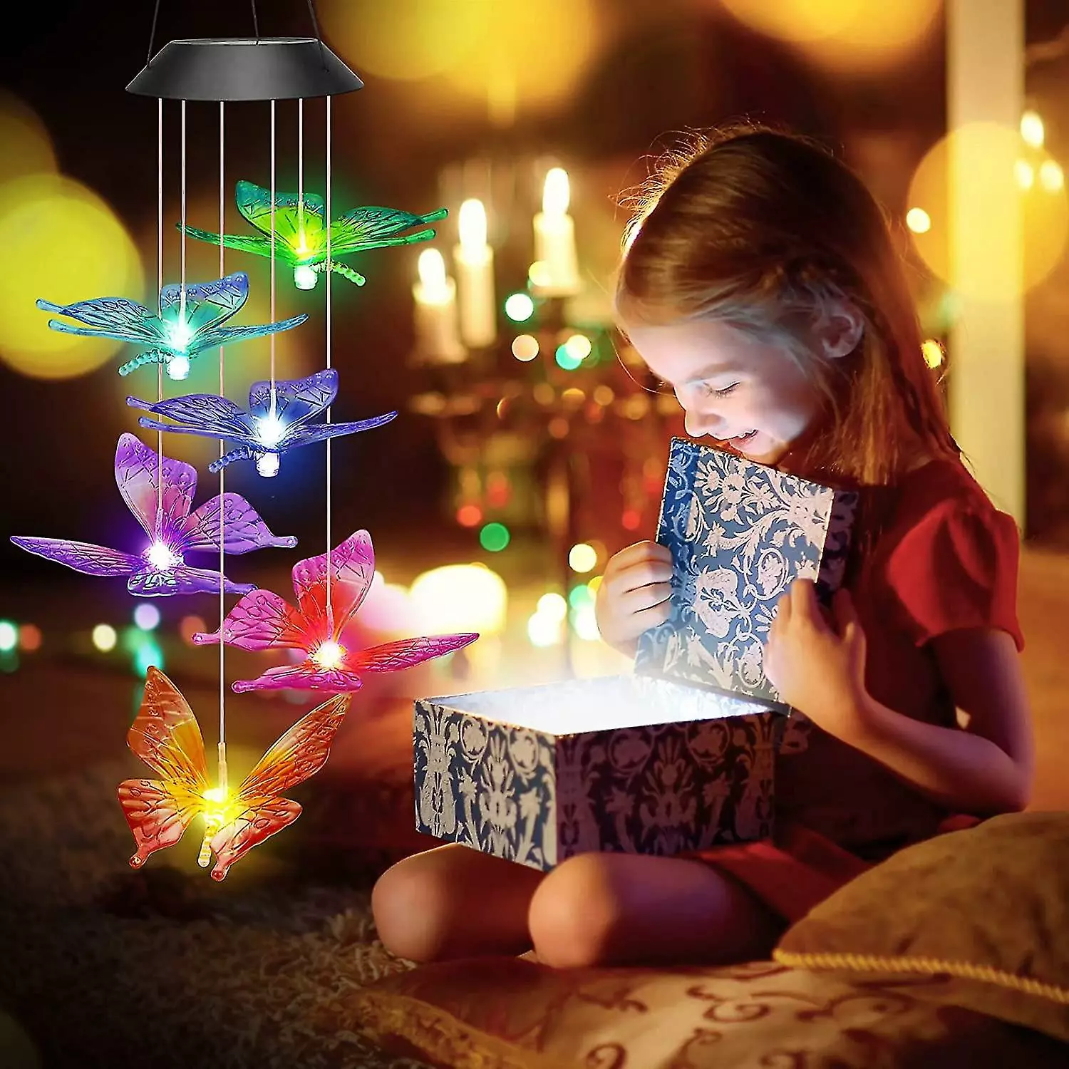 Unbranded Easter Decoration Outdoor Wind Chime For Mothers Gift, Butterfly Solar Led Chime For Birthday Gift Garden Gift, Outdoor Garden Decoration For Balcony 5 Unbranded Easter Decoration Outdoor Wind Chime For Mothers Gift, Butterfly Solar Led Chime For Birthday Gift Garden Gift, Outdoor Garden Decoration For Balcony - Image 3