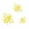 Unbranded 3pcs Patch Garden Ornament Bees Wall Art Decorations Hanging Decor Bee Wall Decor Golden -Piha myymälä 767085387 max