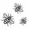 Unbranded 3pcs Patch Garden Ornament Bees Wall Art Decorations Hanging Decor Bee Wall Decor -Piha myymälä 767085438 max