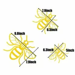 Unbranded 3pcs Patch Garden Ornament Bees Wall Art Decorations Hanging Decor Bee Wall Decor -Piha myymälä 774378572 max