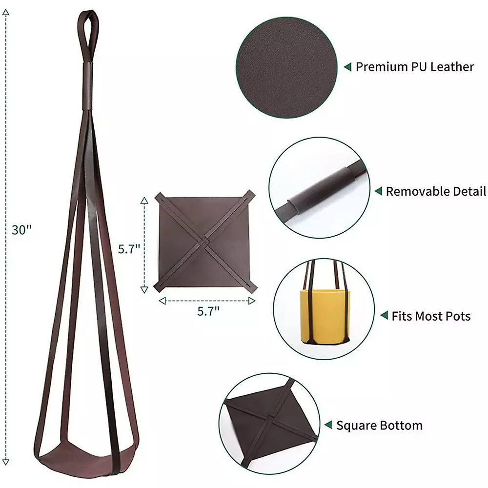 Waytogo Plant Hanger Garden Indoor Hanging Planter Basket Rope Pot Holder Decorations Decors 4 Waytogo Plant Hanger Garden Indoor Hanging Planter Basket Rope Pot Holder Decorations Decors - Image 2