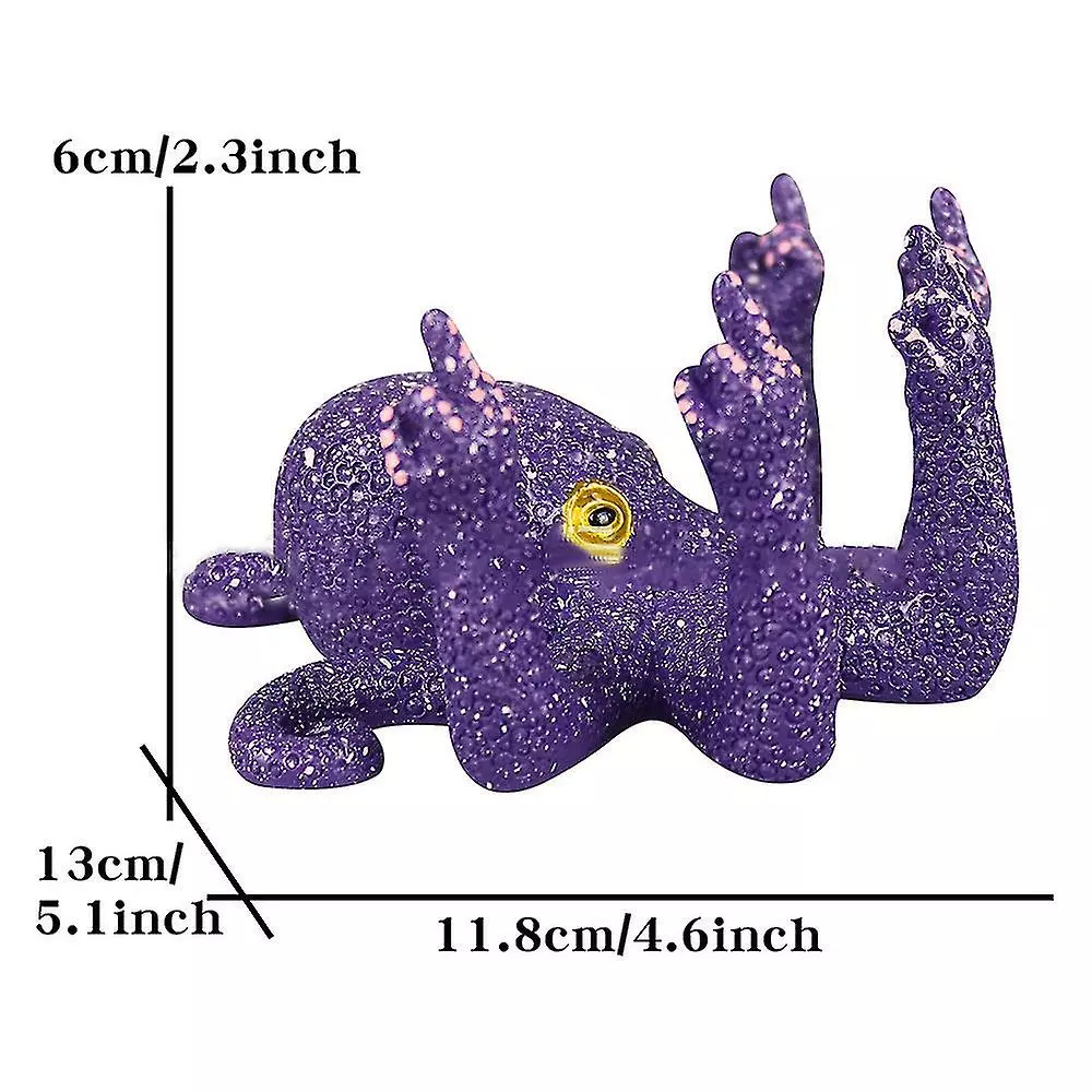 Unbranded Luminous Resin Gesture Octopus Statue Garden Ornament Table Desktop Home Decor 4 Unbranded Luminous Resin Gesture Octopus Statue Garden Ornament Table Desktop Home Decor - Image 2